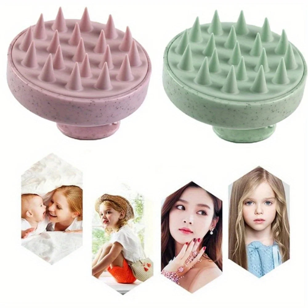 Escova Massageadora de Silicone para Couro Cabeludo | Esfoliante Capilar para Lavagem dos Cabelos