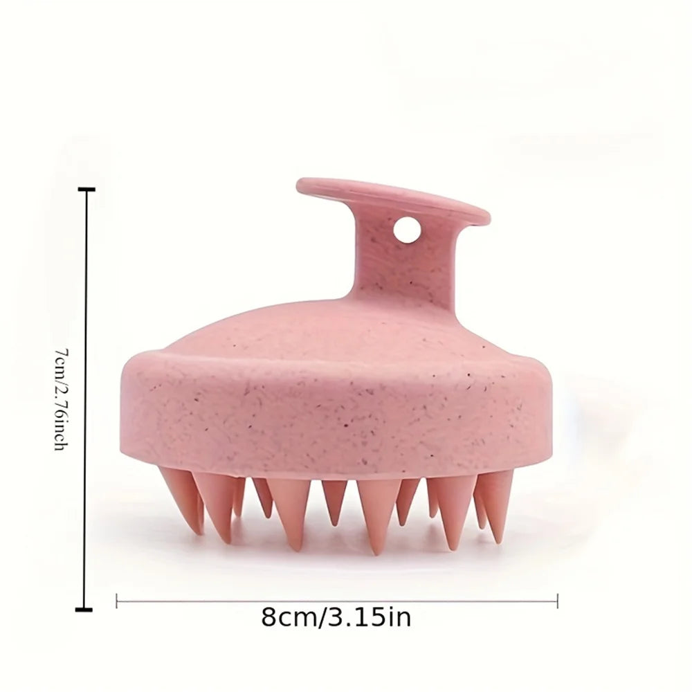 Escova Massageadora de Silicone para Couro Cabeludo | Esfoliante Capilar para Lavagem dos Cabelos