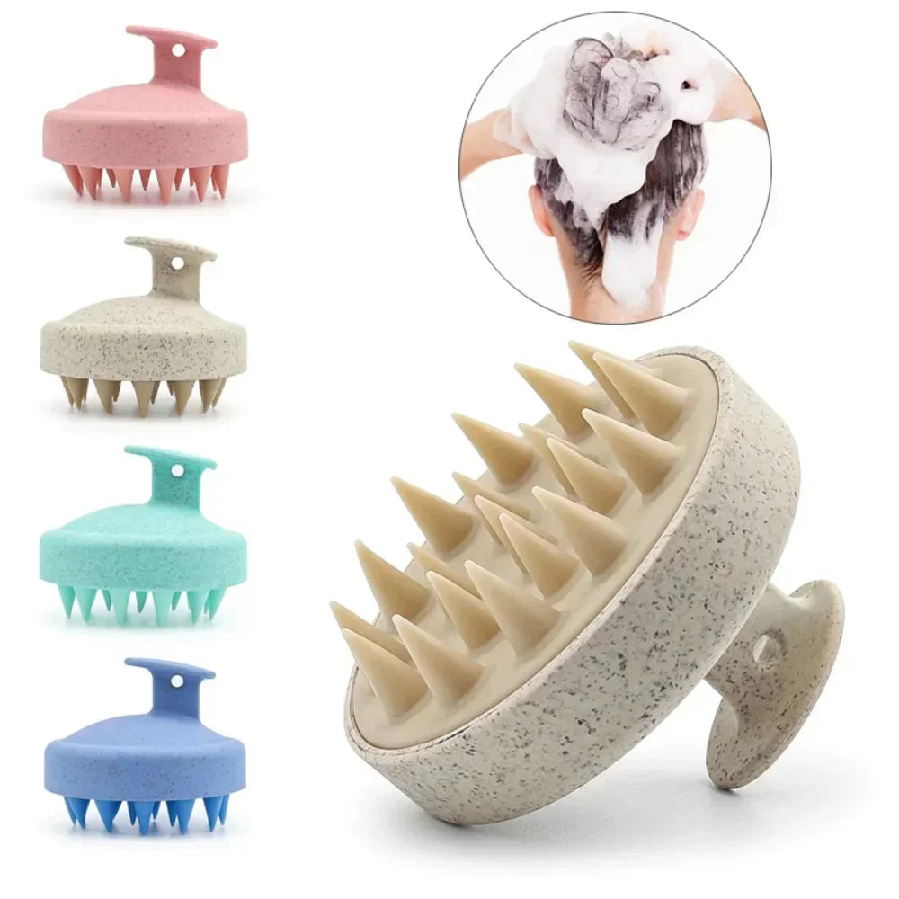 Escova Massageadora de Silicone para Couro Cabeludo | Esfoliante Capilar para Lavagem dos Cabelos