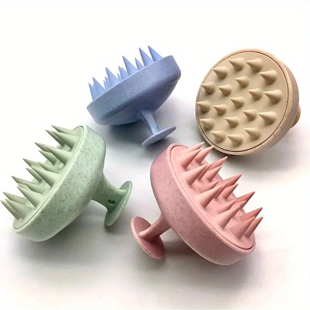 Escova Massageadora de Silicone para Couro Cabeludo | Esfoliante Capilar para Lavagem dos Cabelos